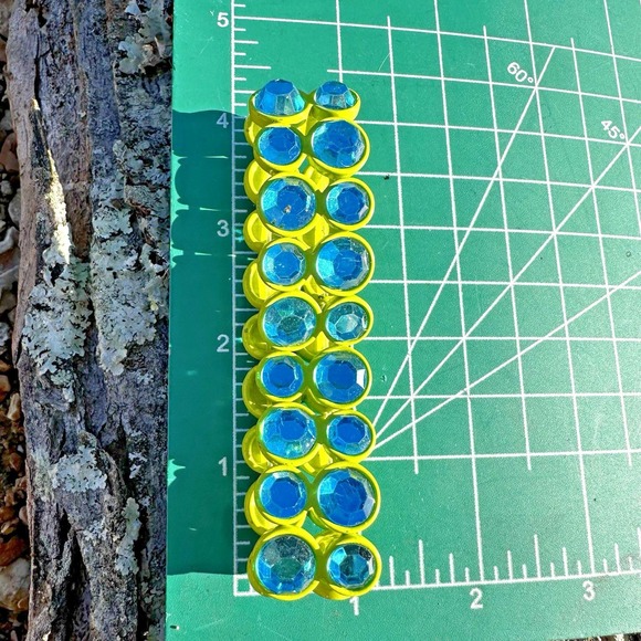 Unbranded Stretch Bracelet Womens OS Lime Green Blue Rhinestone Good Y2K Neon - Picture 6 of 11